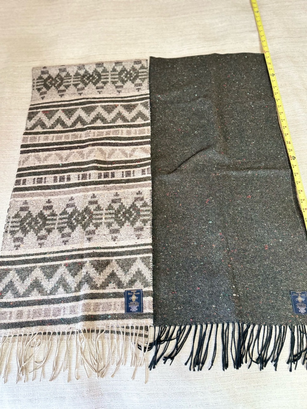 ‘Vintage Bill Blass Country Scarf Lot of 2.  64x15”